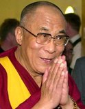 The 14th Dalai Lama (Religious name: Tenzin Gyatso, shortened from Jetsun Jamphel Ngawang Lobsang Yeshe Tenzin Gyatso, born Lhamo Dondrub, 6 July 1935) is the 14th and current Dalai Lama. Dalai Lamas are the most influential figure in the Gelugpa lineage of Tibetan Buddhism, although the 14th has consolidated control over the other lineages in recent years. He won the Nobel Peace Prize in 1989, and is also well known for his lifelong advocacy for Tibetans inside and outside Tibet.<br/><br/>

Tibetans traditionally believe him to be the reincarnation of his predecessors and a manifestation of the Buddha of Compassion. The Dalai Lama was born in Taktser, Qinghai and was selected as the rebirth of the 13th Dalai Lama two years later, although he was only formally recognized as the 14th on 17 November 1950, at the age of 15.<br/><br/>

He inherited control over a government controlling an area roughly corresponding to the Tibet Autonomous Region just as the nascent People's Republic of China wished to reassert central control over it. During the 1959 Tibetan uprising, which China regards as an uprising of feudal landlords, the Dalai Lama who regards the uprising as an expression of widespread discontent, fled to India, where he denounced the People's Republic and established a government in exile.<br/><br/>

A charismatic speaker, he has since traveled the world, advocating for the welfare of Tibetans, teaching Tibetan Buddhism and talking about the importance of compassion for a happy life.