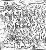 Hans Staden (c. 1525 — c. 1579) was a German soldier and mariner who voyaged to South America. On one voyage, he was captured by the Tupinamba people of Brazil whom he claimed practiced cannibalism. He wrote a widely read book describing his experiences.