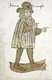 England: Portrait of Sir John Mandeville, traveller and fantasist, created 1459.